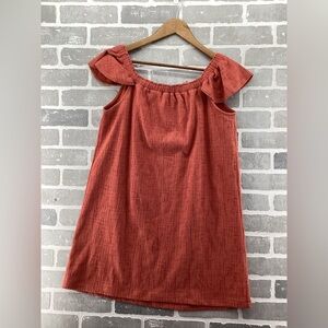 Madewell orange sleeveless dress size medium
